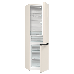 Gorenje, CrispZone, 331 L, height 200 cm, beige - Refrigerator