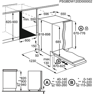 Įmontuojama inaplovė Electrolux  EEC87300W