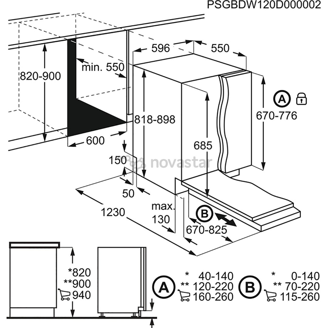Įmontuojama inaplovė Electrolux  EEC87300W