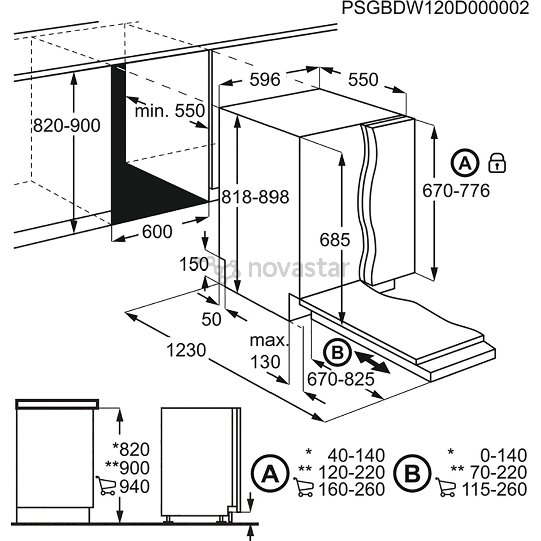 Įmontuojama inaplovė Electrolux  EEC87300W