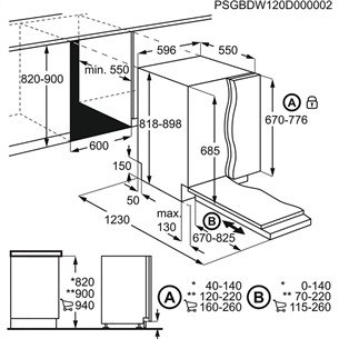 Įmontuojama indaplovė Electrolux EEG69410W