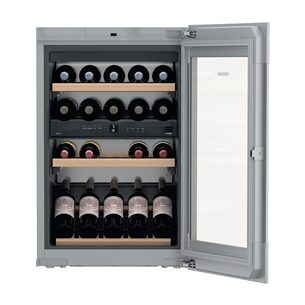 Liebherr, 33 bottles, height 88 cm, black - Built-in Wine Cooler
