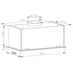 Gartraukis Hansa OMP6553BGH, 462 m³/h, plotis 55 cm