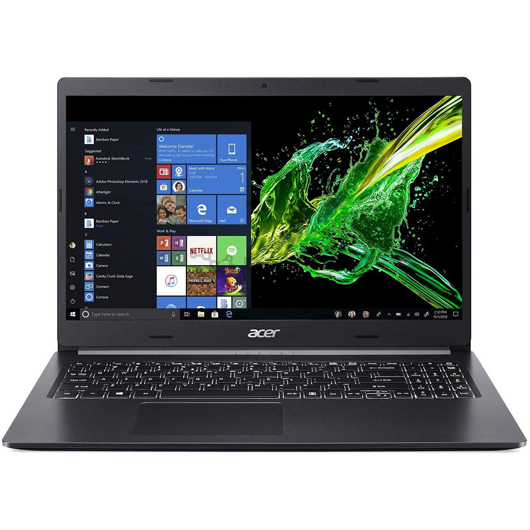 Nešiojamas kompiuteris Acer Aspire 5/AMD Ryzen 5 5500U/AMD Radeon RX Vega 7/512 GB SSD; 16 GB RAM/W10H/Black