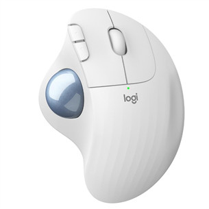 Pelė Logitech M575 Ergo Trackball, belaidė, balta