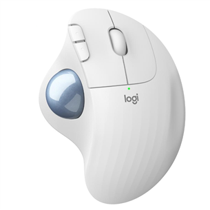 Pelė Logitech M575 Ergo Trackball, belaidė, balta