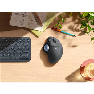 Pelė Logitech M575 Ergo Trackball, Belaidė, Juoda