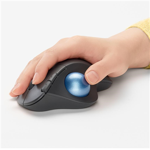 Pelė Logitech M575 Ergo Trackball, Belaidė, Juoda