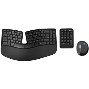 Klaviatūra ir pelė MicroSoft Sculpt Ergonomic, belaidė, Nordic