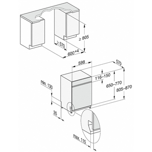 Įmontuojama indaplovė Miele G5210SCI