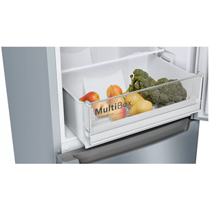 Bosch, 282 L, height 176 cm, inox - Refrigerator