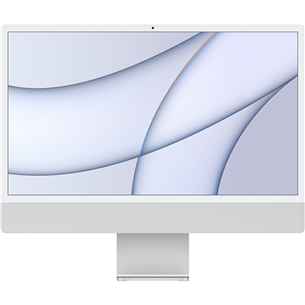 Apple iMac 24" (2021), M1 8C/7C, 8 ГБ, 256 ГБ, SWE, серебристый - Настольный компьютер "все в одном"