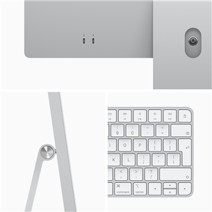 Apple iMac 24" (2021), M1 8C/7C, 8 ГБ, 256 ГБ, SWE, серебристый - Настольный компьютер "все в одном"