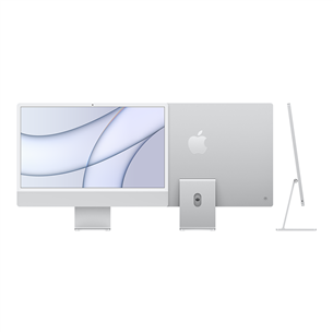 Apple iMac 24" (2021), M1 8C/7C, 8 ГБ, 256 ГБ, SWE, серебристый - Настольный компьютер "все в одном"