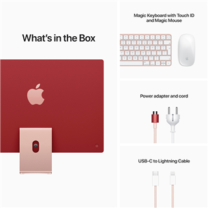 Apple iMac 24" (2021), M1 8C/8C, 8 ГБ, 256 ГБ, ENG, розовый - Настольный компьютер "все в одном"