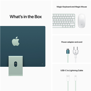 Apple iMac 24" (2021), M1 8C/7C, 8 ГБ, 256 ГБ, RUS, зеленый - Настольный компьютер "все в одном"