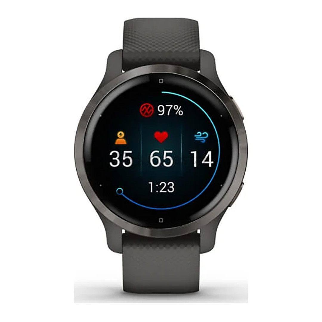 Išmanusis laikrodis Garmin Venu 2s, Slate Stainless Steel/Graphite
