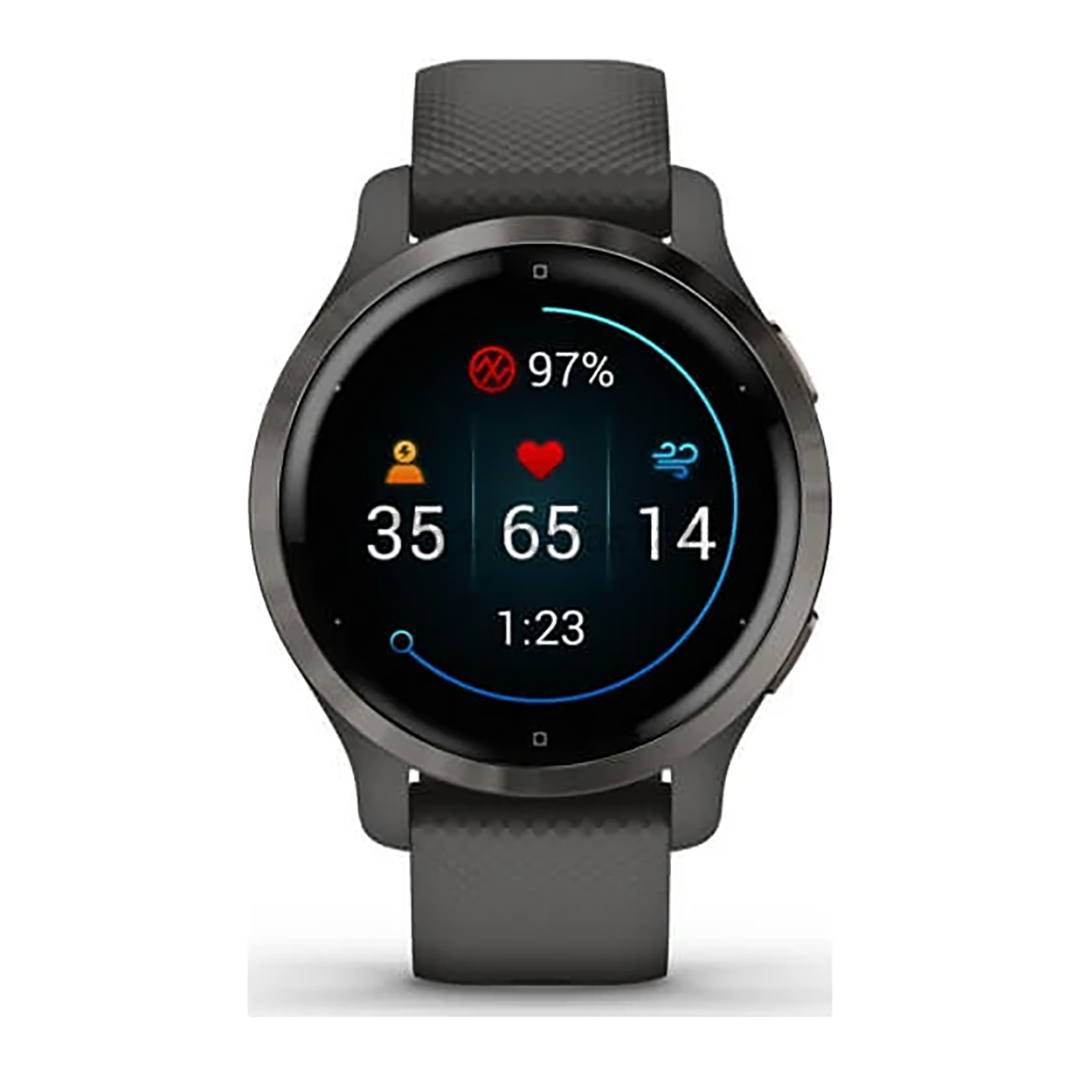 Išmanusis laikrodis Garmin Venu 2s, Slate Stainless Steel/Graphite