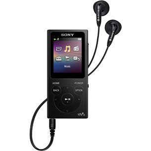 MP3 grotuvas Sony 8GB FM, Juodas NWE394B.CEW