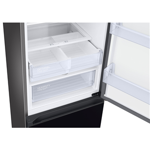 Samsung BeSpoke, 390 L, height 203 cm, black - Refrigerator
