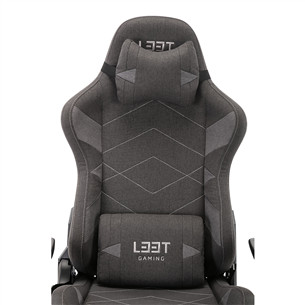 L33T Elite V4 Gaming Chair (Soft Canvas), tamsiai pilka - Žaidimų kėdė