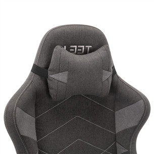 L33T Elite V4 Gaming Chair (Soft Canvas), tamsiai pilka - Žaidimų kėdė
