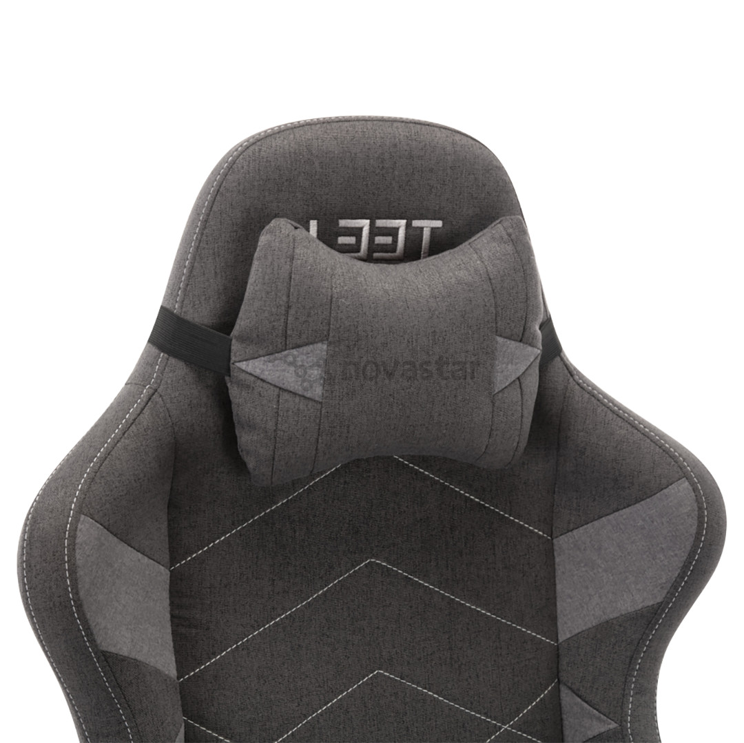 L33T Elite V4 Gaming Chair (Soft Canvas), tamsiai pilka - Žaidimų kėdė