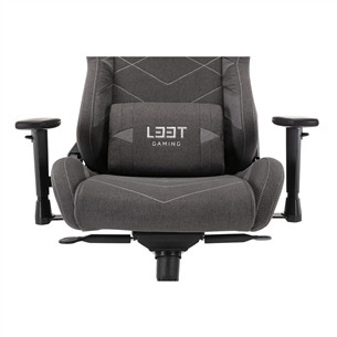 L33T Elite V4 Gaming Chair (Soft Canvas), tamsiai pilka - Žaidimų kėdė