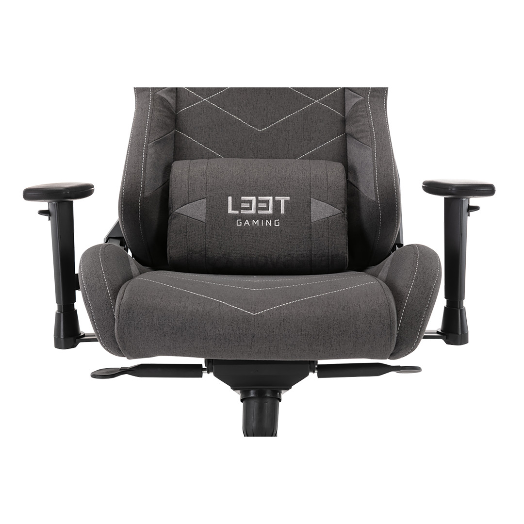L33T Elite V4 Gaming Chair (Soft Canvas), tamsiai pilka - Žaidimų kėdė