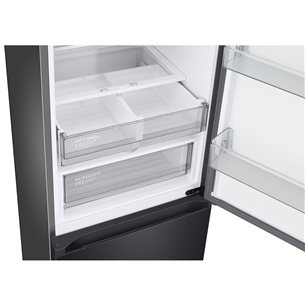 Samsung BeSpoke, 390 L, height 203 cm, matt black - Refrigerator