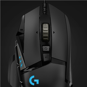 Pelė Logitech G502 Hero, Laidinė, 910-005471