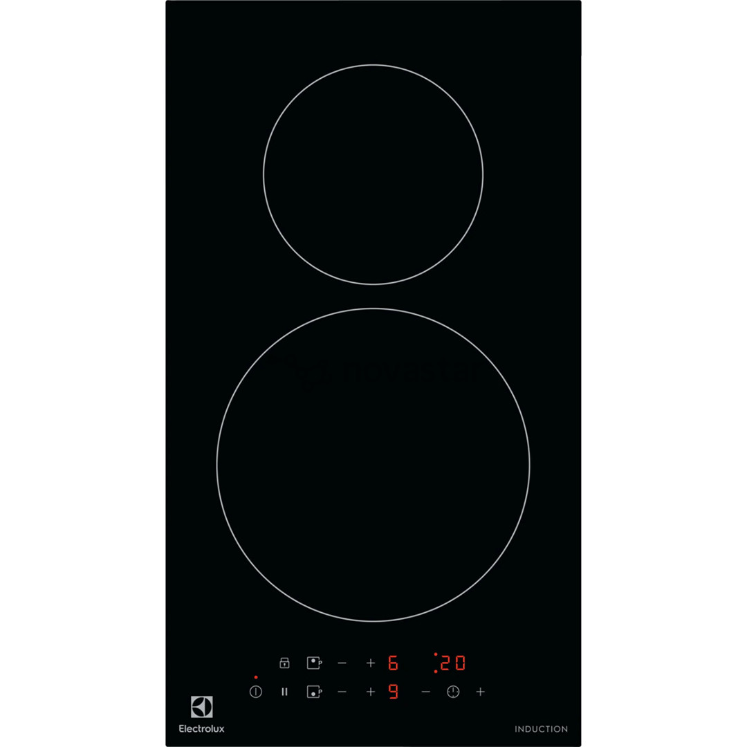 Electrolux, plotis 29 cm, berėmė, juoda - Įmontuojama indukcinė kaitlentė