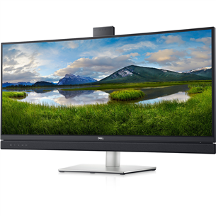 Dell C3422WE, 34", QHD, LED IPS, USB-C, видеоконференции, изогнутый, серебристый/черный - Монитор