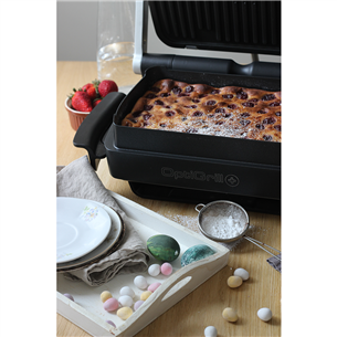 Tefal OptiGrill+ + насадка для запекания Snacking & Baking, 2000 Вт, черный - Электрический гриль