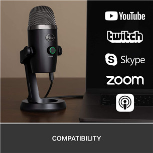 Blue Yeti Nano, 3,5 мм, USB, черный - Микрофон