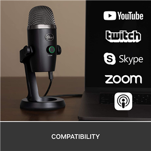 Blue Yeti Nano, 3,5 мм, USB, черный - Микрофон