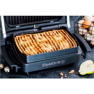 Tefal Optigrill+ + Snacking and backing XL, 2000 Вт, черный/нерж. сталь - Электрический гриль + насадка для запекания