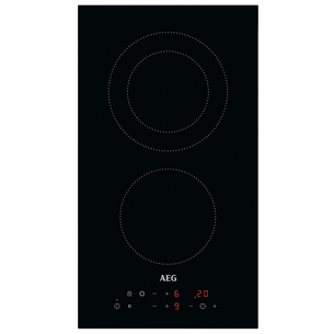 AEG, width 29 cm, frameless, black - Built-in Ceramic Hob