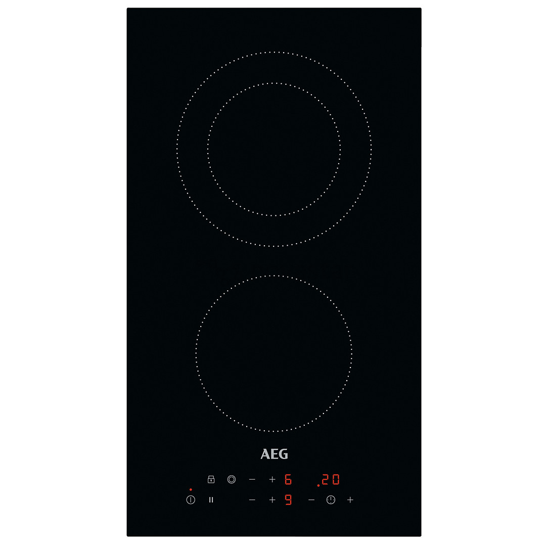 AEG, ширина 29 см, без рамы, черный - Интегрируемая керамическая варочная панель