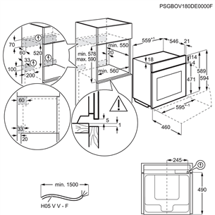 Orkaitė AEG  BPE748380B (su defektu)