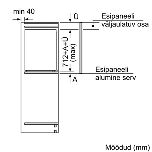 Įmontuojamas šaldiklis Bosch GIV11AFE0