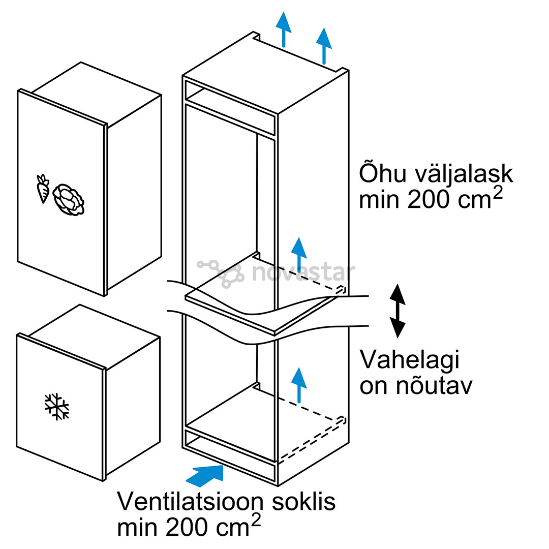 Įmontuojamas šaldiklis Bosch GIV11AFE0