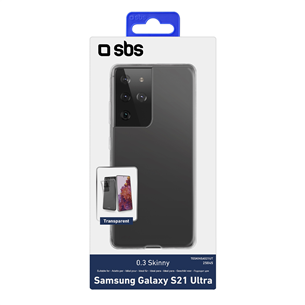 Dėklas SBS Galaxy S21 Ultra, Silikoninis, Skaidrus