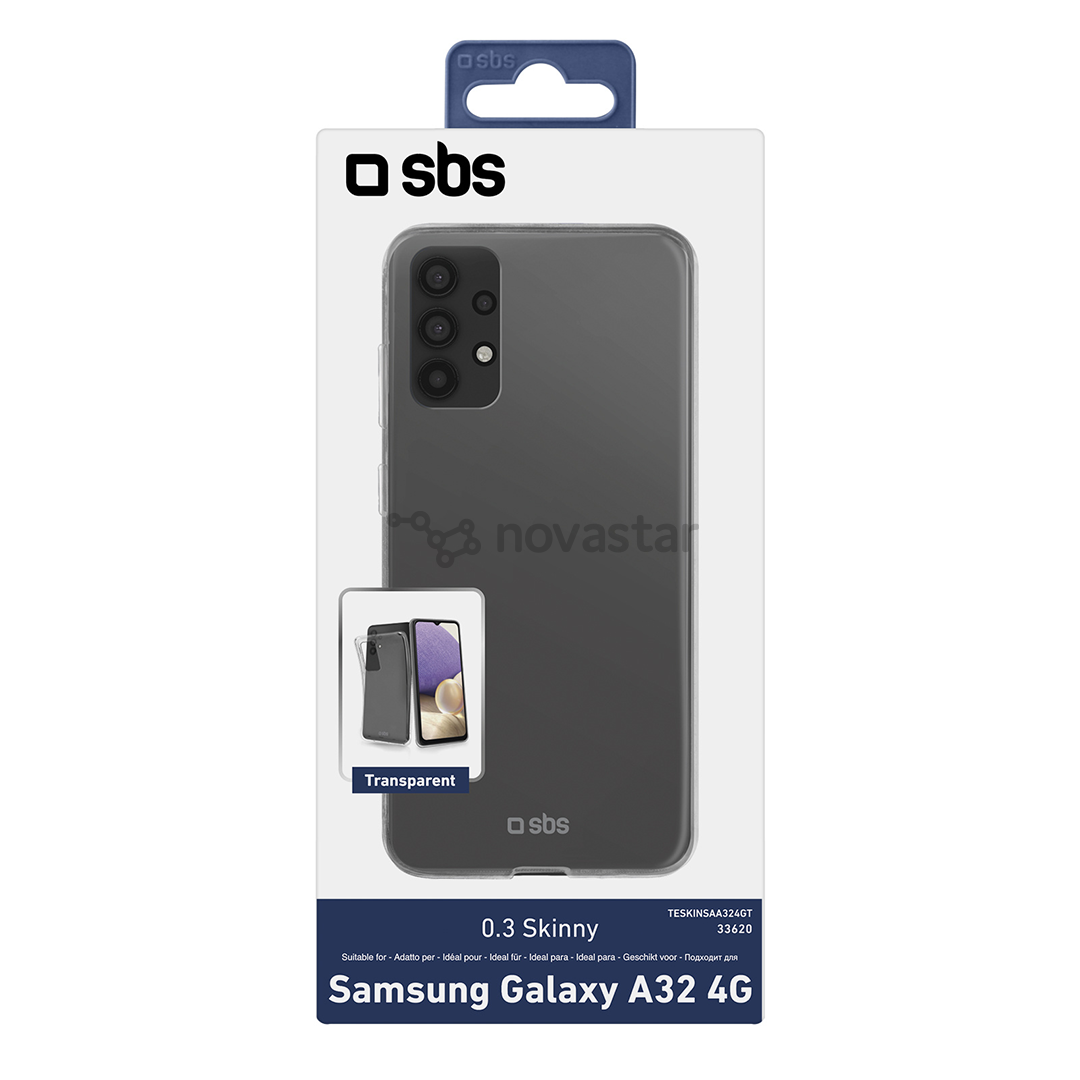 Dėklas SBS Galaxy A32, Silikoninis, Skaidrus