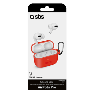 Dėklas SBS Airpods Pro, Silikoninis, Red