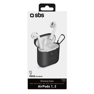 Dėklas SBS AirPods Silicone Case, Silikoninis, Black