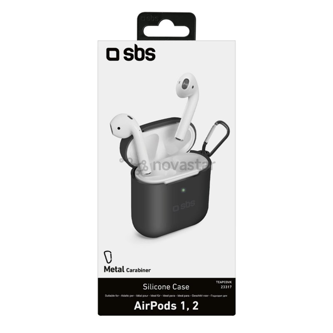 Dėklas SBS AirPods Silicone Case, Silikoninis, Black