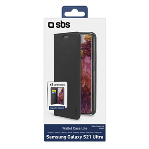 Dėklas Samsung Galaxy S21 Ultra Wallet Case Lite, Black