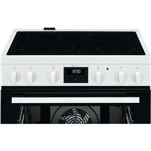 Electrolux SurroundCook 300, AirFry, 73 л, белый - Отдельностоящая керамическая плита