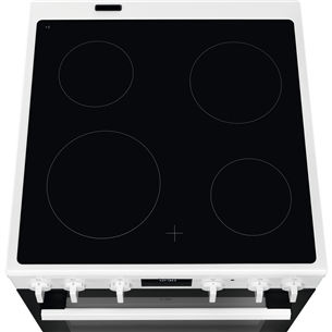 Electrolux SurroundCook 300, AirFry, 73 л, белый - Отдельностоящая керамическая плита